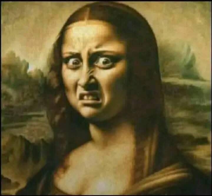 IMAGO icon: a startled Mona Lisa
